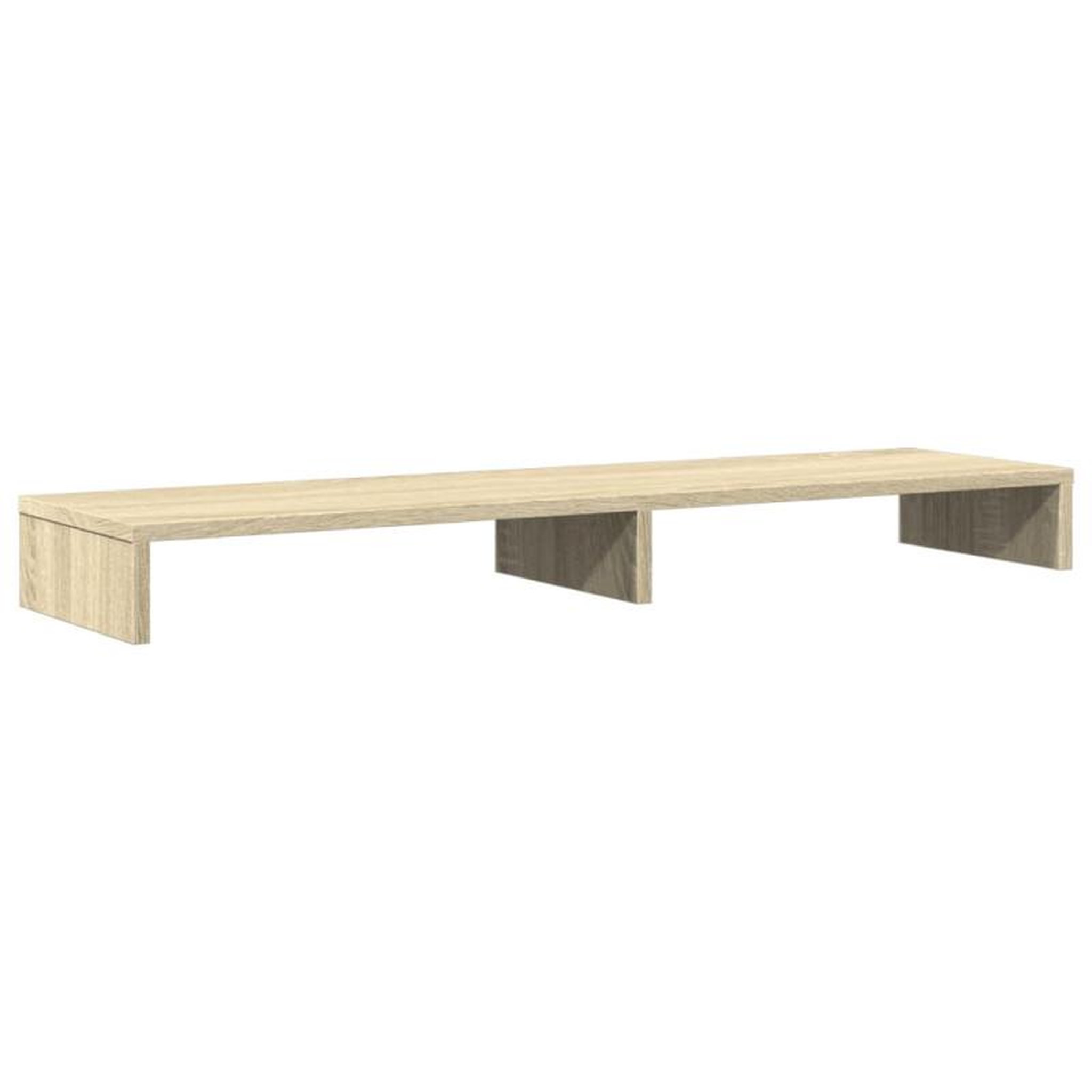 Voir la diapositive 2 : VIDAXL Support de moniteur chêne sonoma 100x27x10 cm bois d ingénierie