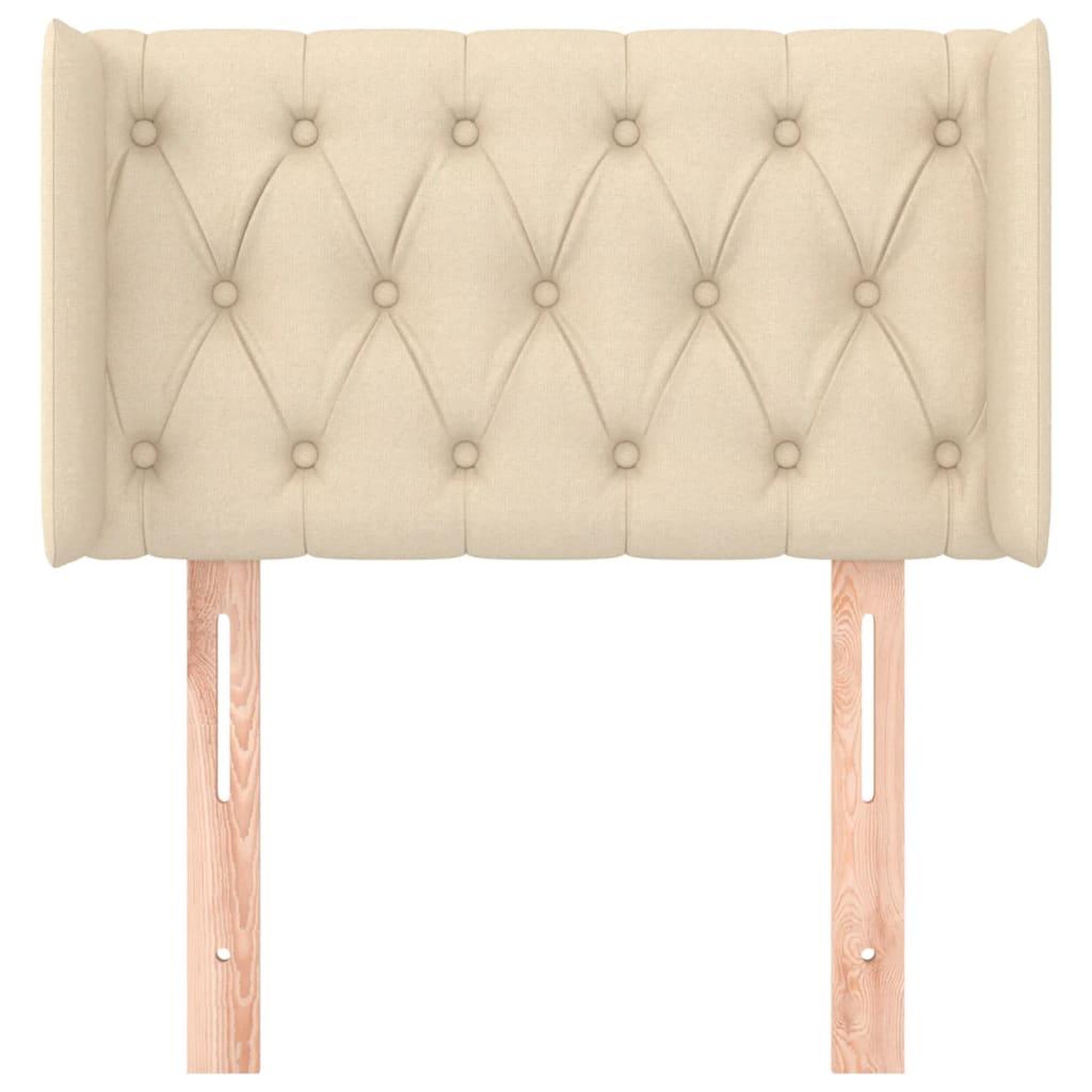 Voir la diapositive 3 : VIDAXL Tete de lit avec oreilles Creme 83x16x78/88 cm Tissu
