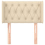 Voir la diapositive 3 : VIDAXL Tete de lit avec oreilles Creme 83x16x78/88 cm Tissu