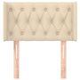 Voir la diapositive 3 : VIDAXL Tete de lit avec oreilles Creme 83x16x78/88 cm Tissu