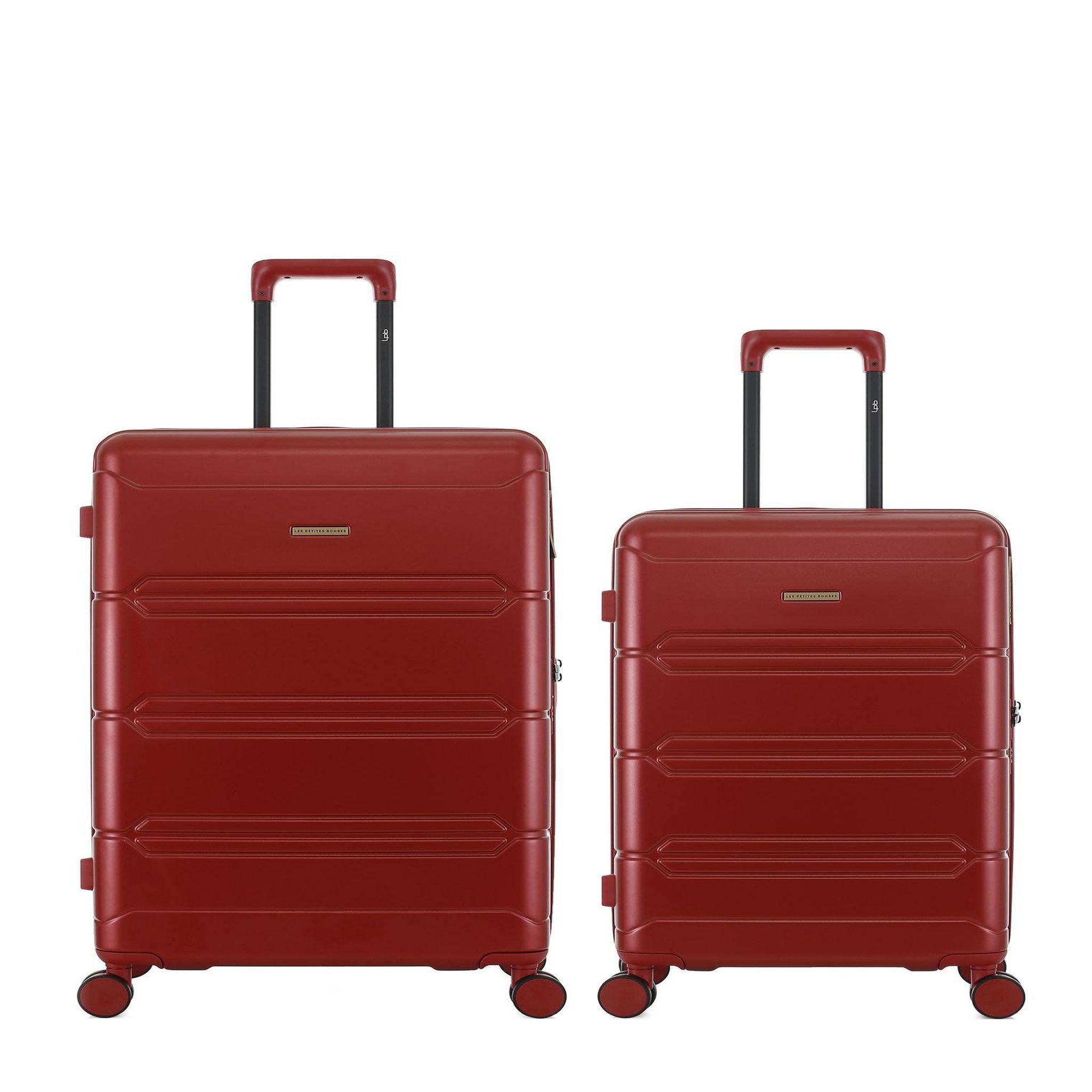LES P'TITES BOMBES LPB Lot de 2 Valises Rigides Grand Format et Taille Moyenne LYNDA