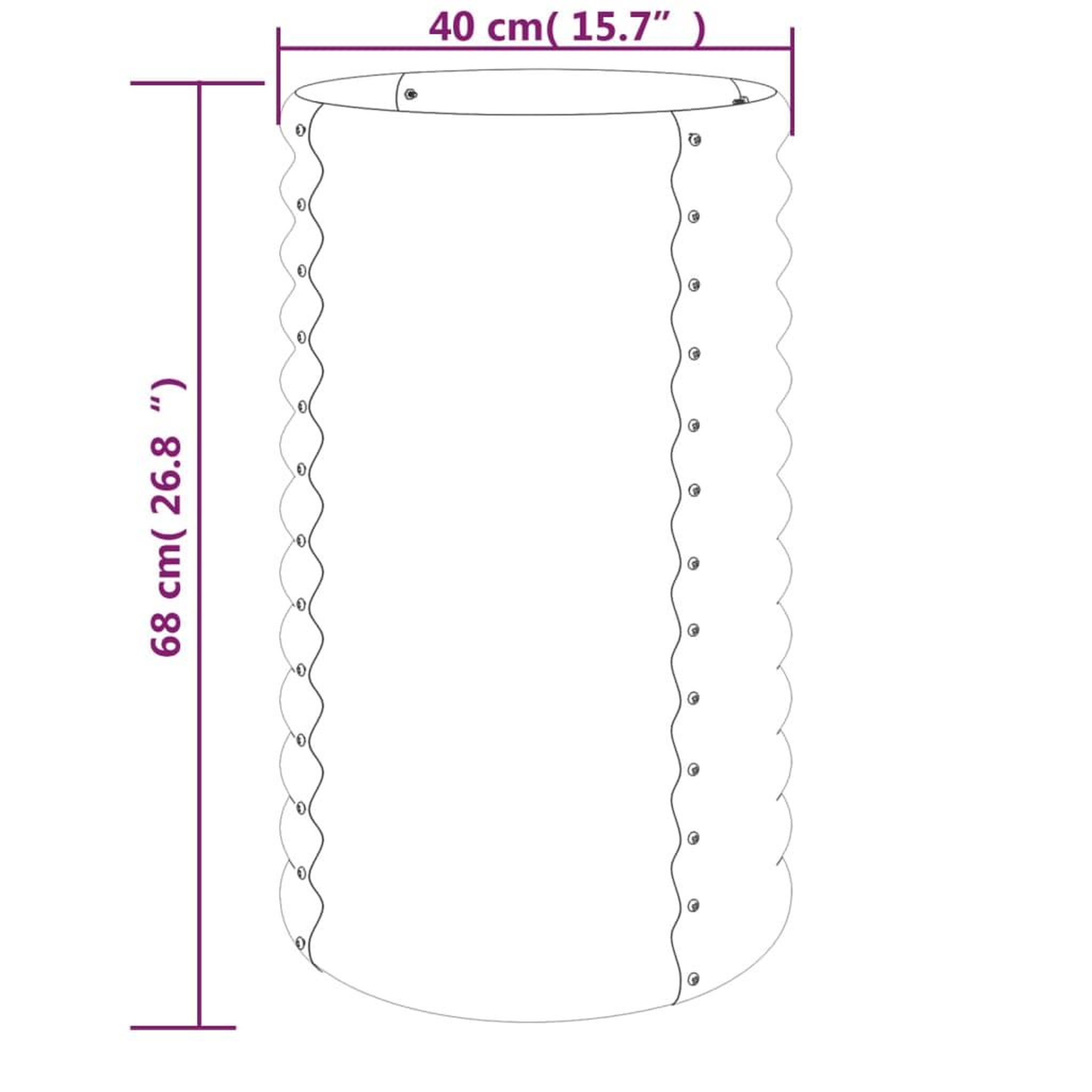 Voir la diapositive 5 : VIDAXL Jardiniere de jardin Acier enduit de poudre 40x40x68 cm Vert