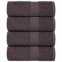 Voir la diapositive 1 : VIDAXL Serviettes de visage 4 pcs anthracite 30x30 cm 100% coton
