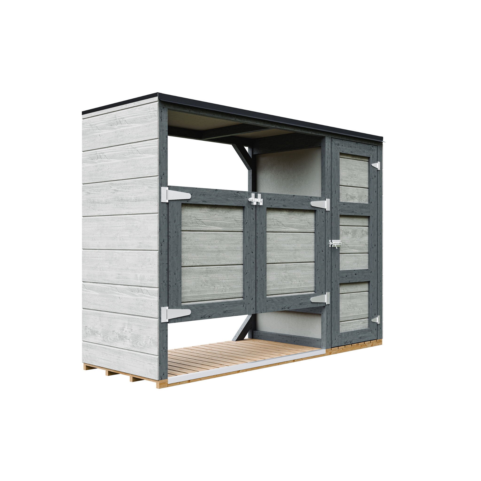 Voir la diapositive 3 : TIMBELA Abri de jardin pour poubelles, Cache poubelle extérieur 2x240L M981A