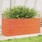 VIDAXL Jardiniere cire marron 110x40x46 cm bois de pin massif