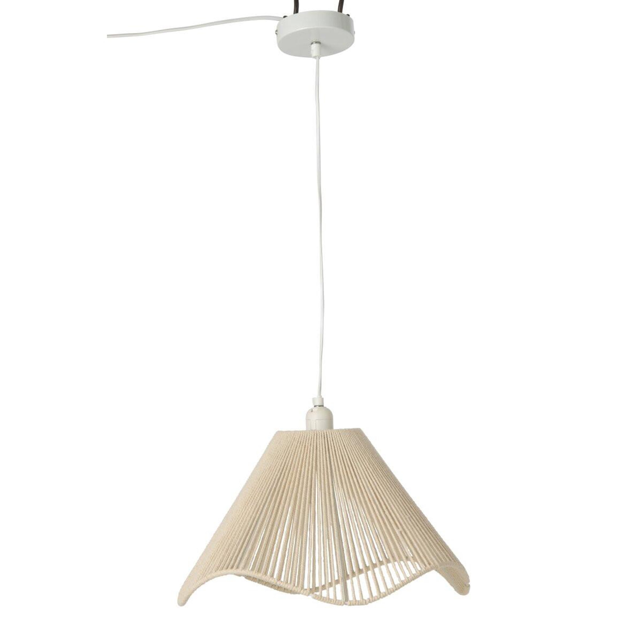 J-LINE Suspension en Lin  Ivan  38cm Beige