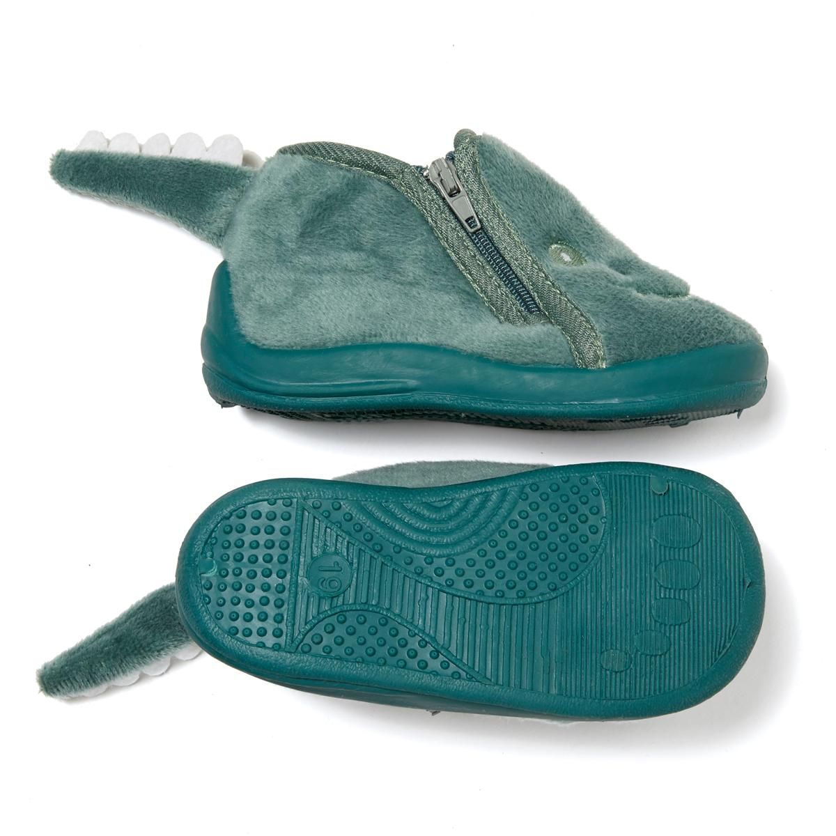 IN EXTENSO Chaussons velours animaux bébé garçon