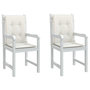 Voir la diapositive 1 : VIDAXL Coussins de chaise a dossier bas lot de 2 creme melange tissu