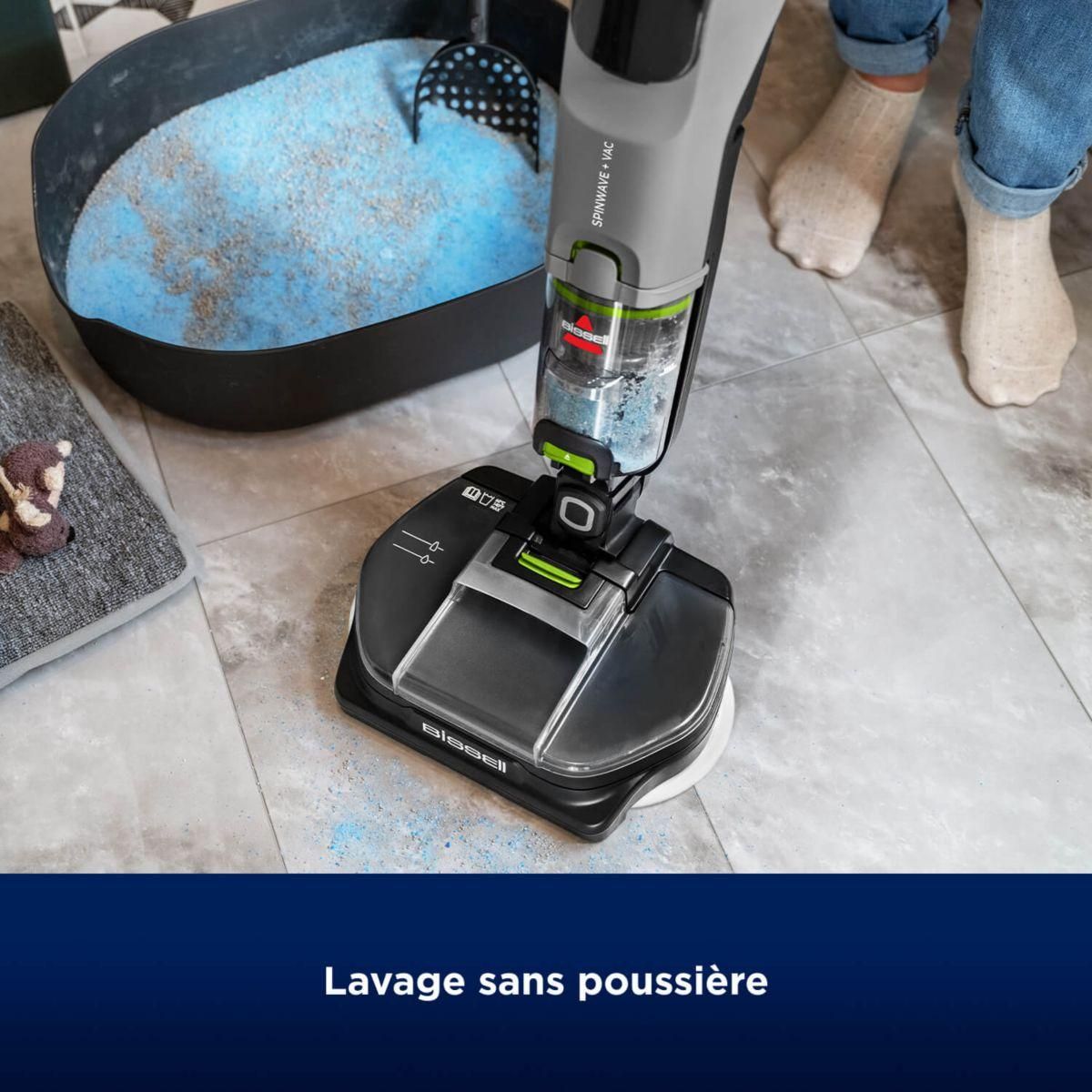BISSELL Aspirateur laveur SpinWave + Vac PET pro B3898N