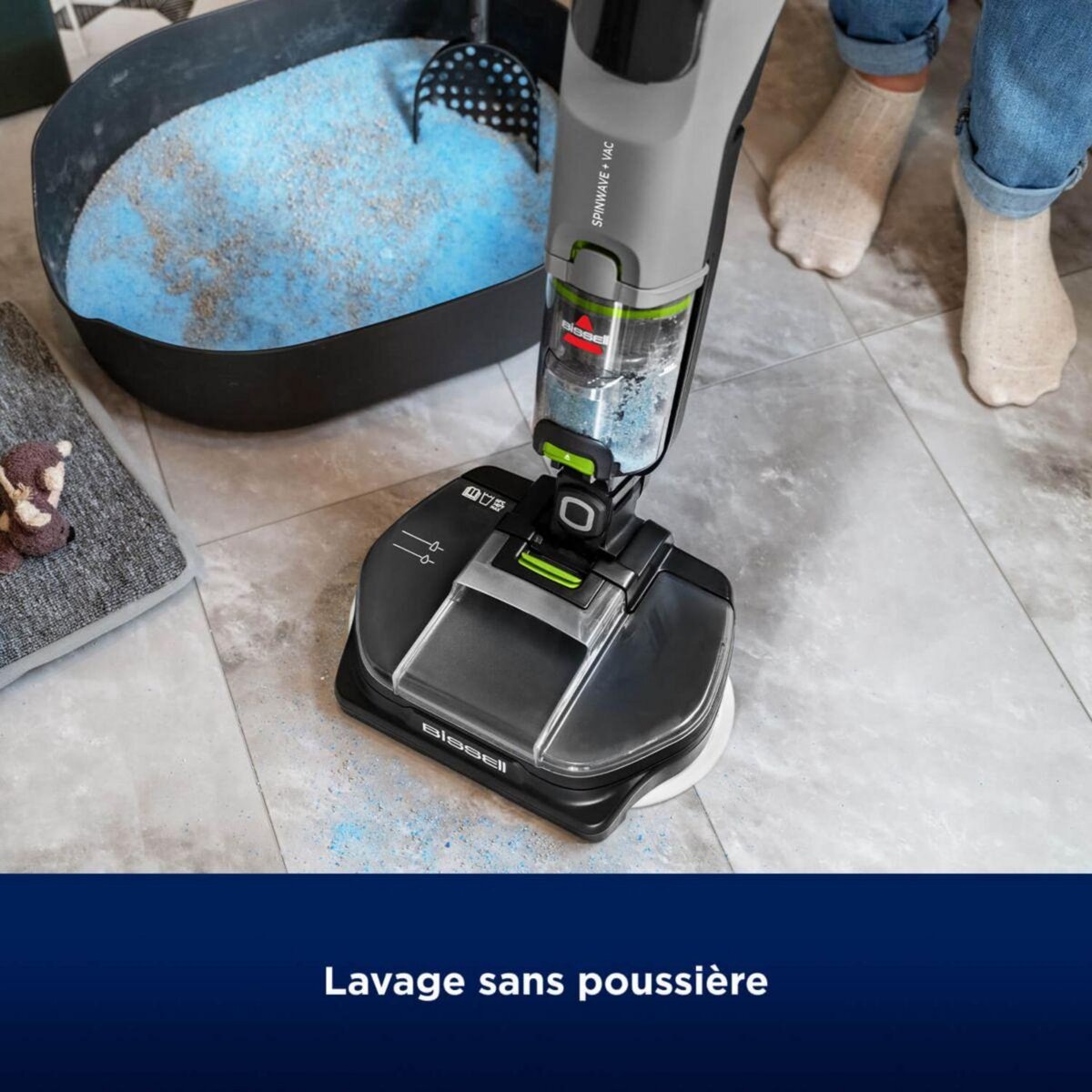 BISSELL Aspirateur laveur SpinWave + Vac PET pro B3898N