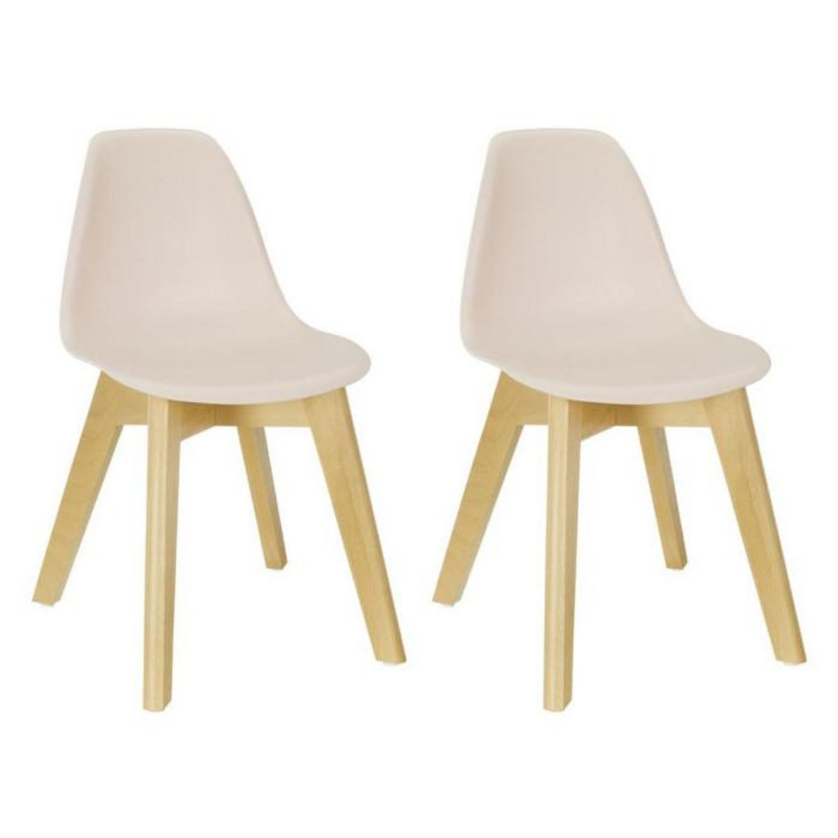 Paris Prix Lot de 2 Chaises Enfant  Scandinave  57cm Rose