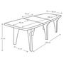 Voir la diapositive 4 : MARKET24 Table de jardin pliante Lipari 2 - 8 a 10 places - Gris anthracite - Polypropylene