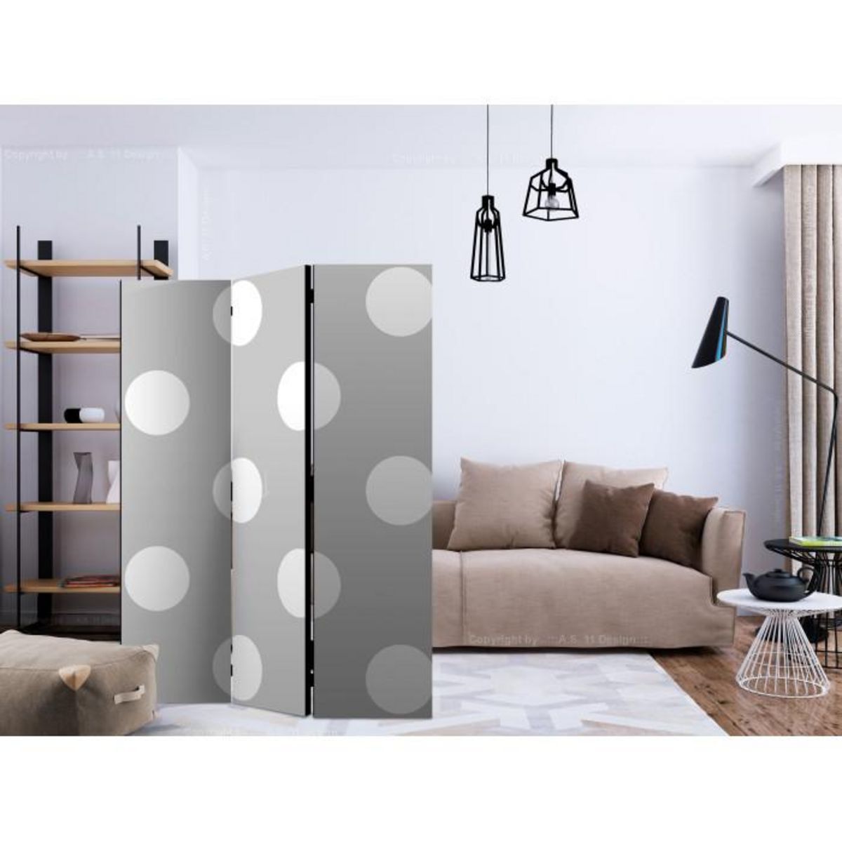 Paris Prix Paravent 3 Volets  Charming Dots  135x172cm