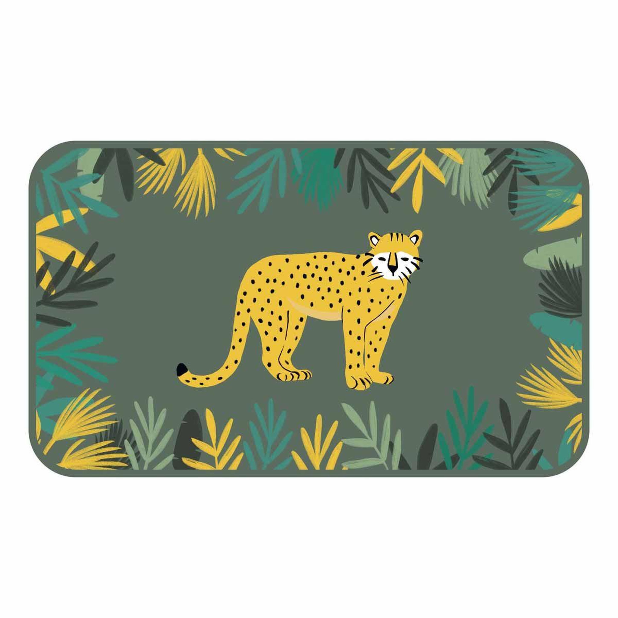 Douceur d'Intérieur Tapis enfant déco  animaux & co  45x75cm vert