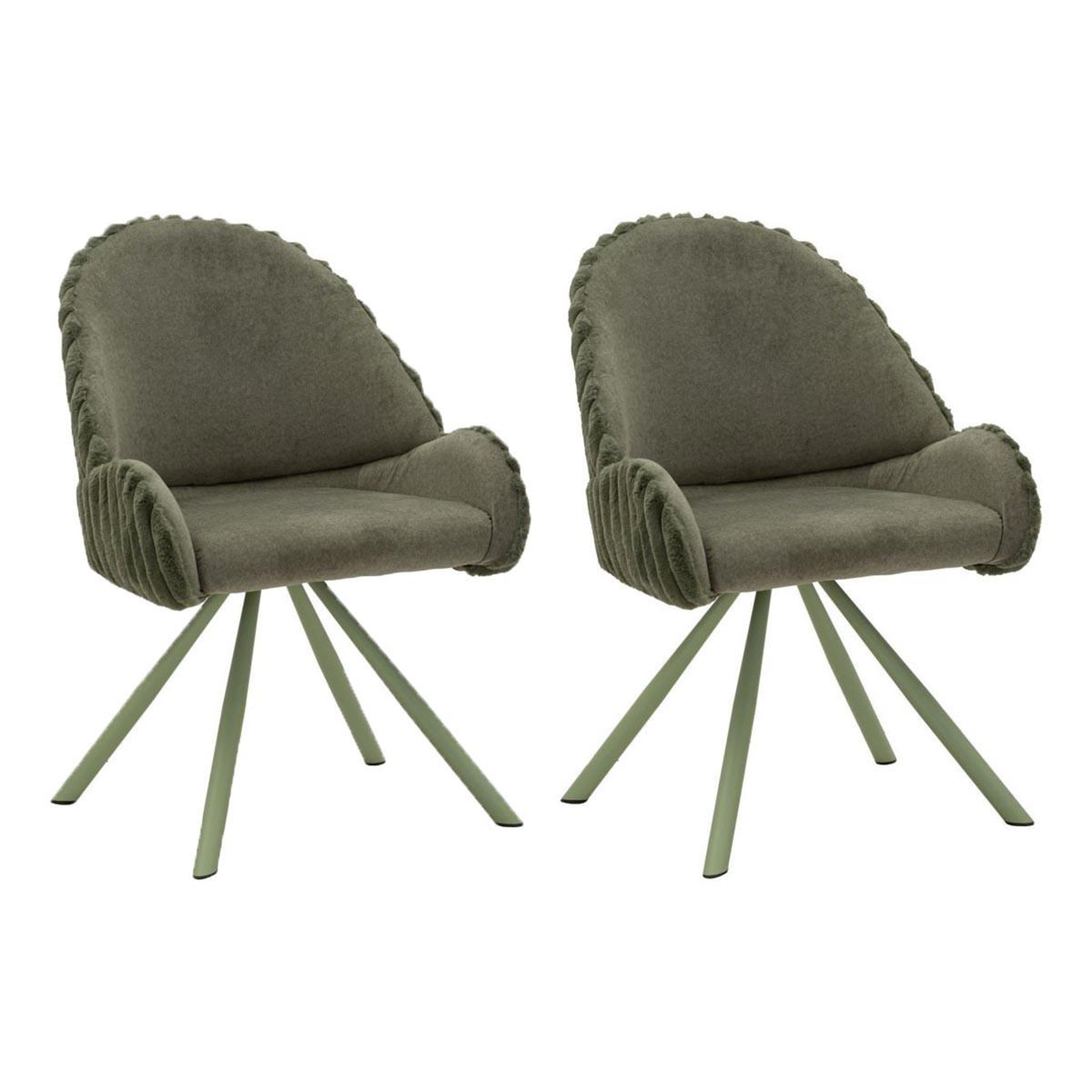 Paris Prix Lot de 2 chaises design  stoccolma  85cm vert