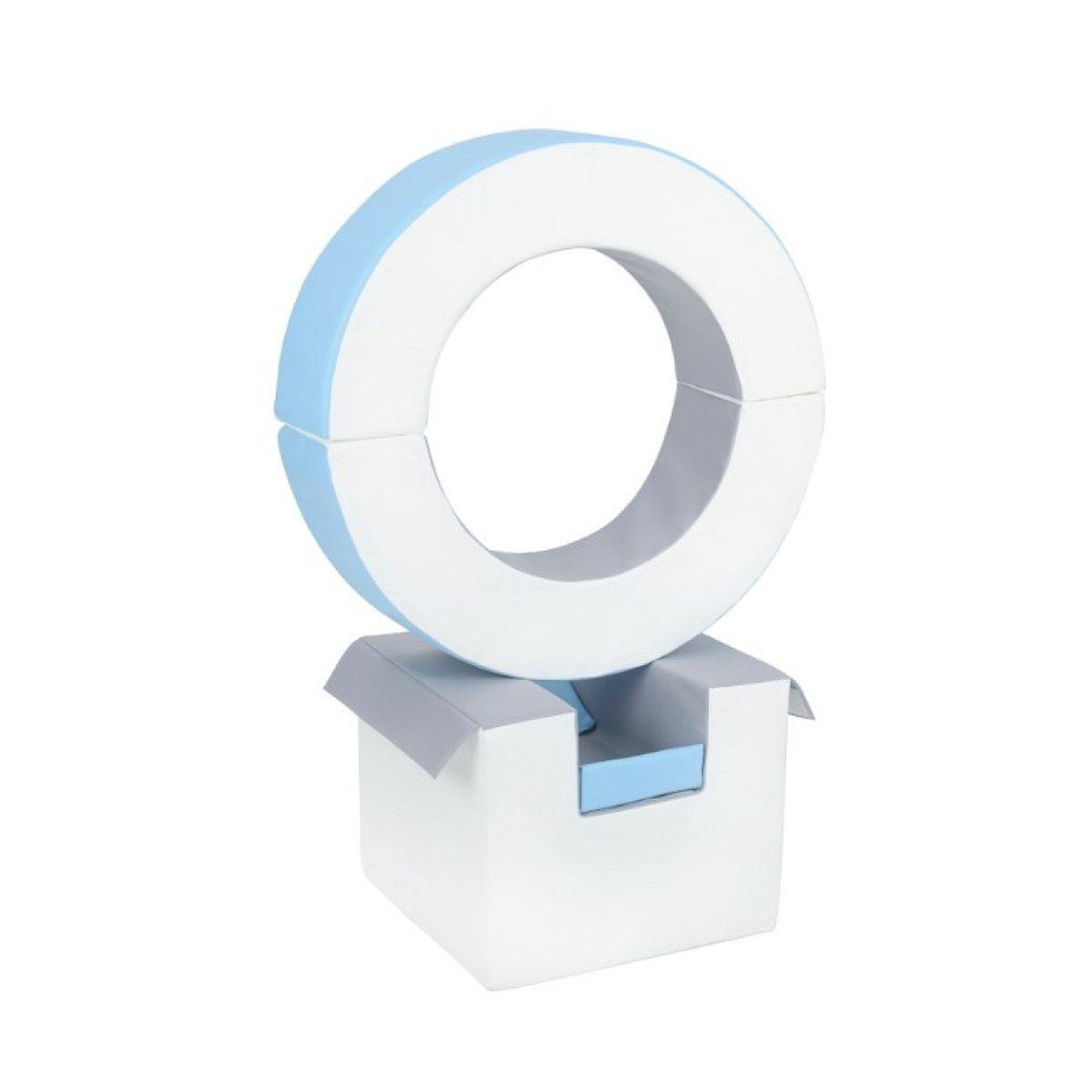 VELINDA Ensemble de cerceaux 3 blocs blanc bleu gris