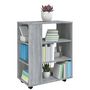 Voir la diapositive 5 : VIDAXL Armoire roulante Sonoma gris 60x35x75 cm Bois d'ingenierie