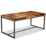 Voir la diapositive 2 : VIDAXL Table a manger Bois massif et acier 180 cm
