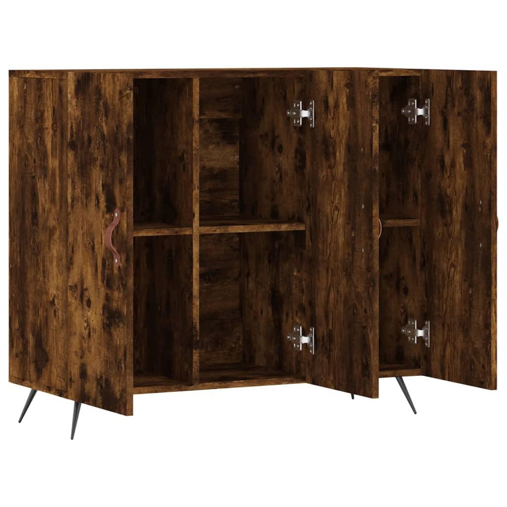 Voir la diapositive 5 : VIDAXL Buffet chene fume 90x34x80 cm bois d'ingenierie