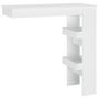 Voir la diapositive 2 : VIDAXL Table de bar murale Blanc 102x45x103,5 cm Bois d'ingenierie