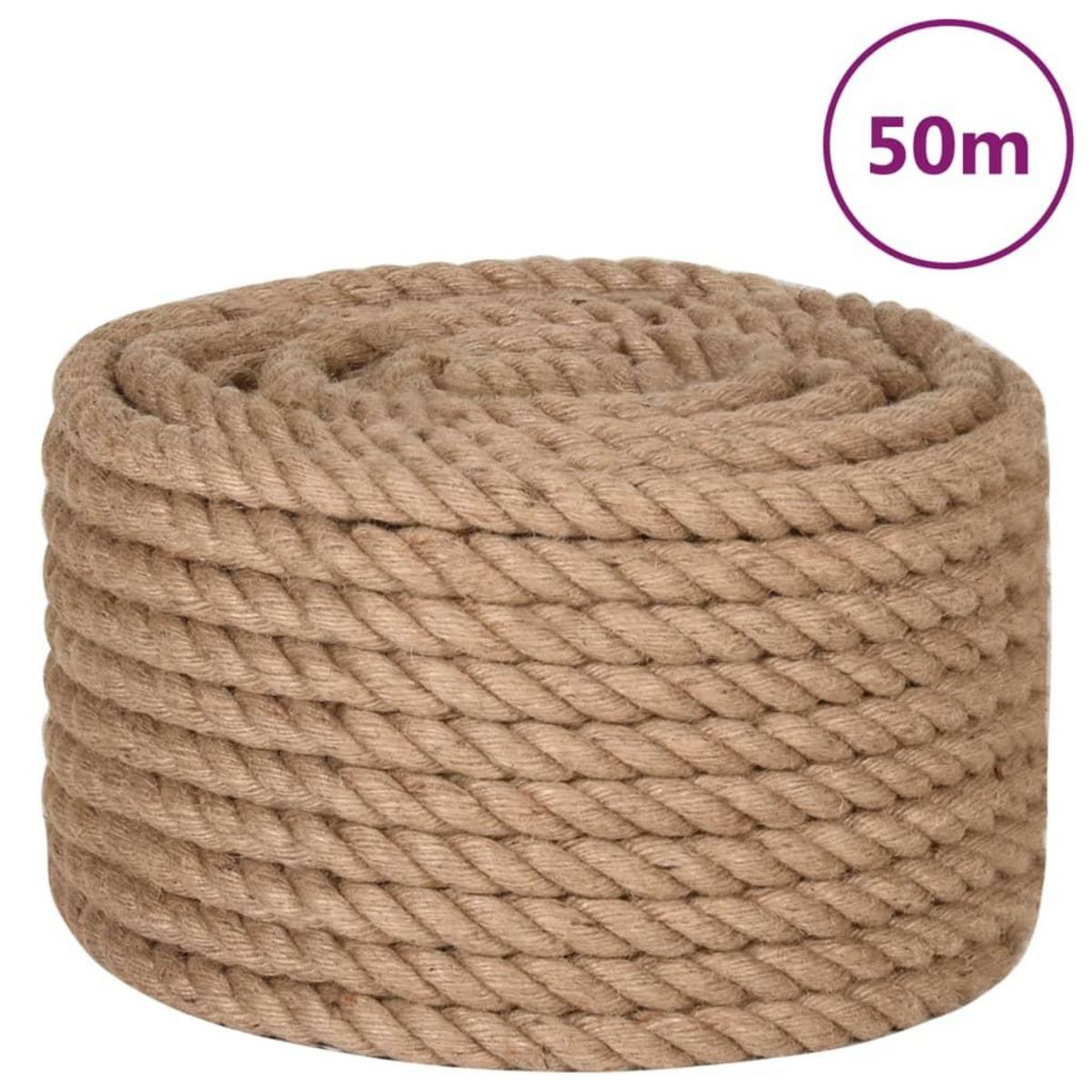 VIDAXL Corde 100 % jute 20 mm 50 m