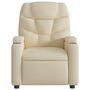 Voir la diapositive 3 : VIDAXL Fauteuil inclinable Creme Tissu