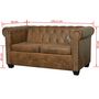 Voir la diapositive 6 : VIDAXL Ensemble de canape Chesterfield a 2 et 3 places marron