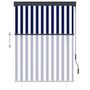 Voir la diapositive 3 : VIDAXL Store roulant d'exterieur 120x250 cm Bleu et blanc