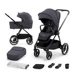 KINDERKRAFT Poussette combinée 2 en 1 avec suspension et protection UPF50+. Coloris disponibles : Rose, Gris