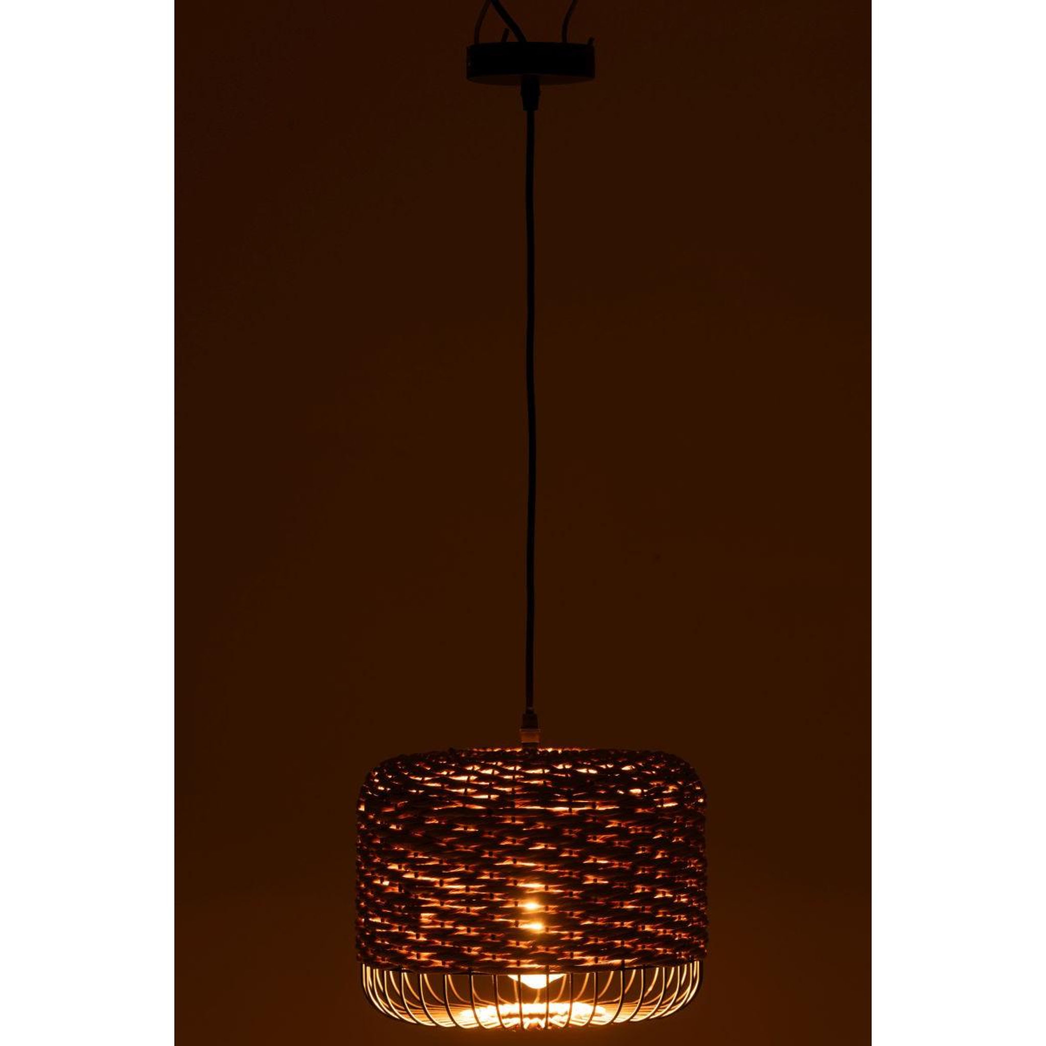 Voir la diapositive 3 : J-LINE Lampe Suspension en Métal  Eldon  27cm Naturel