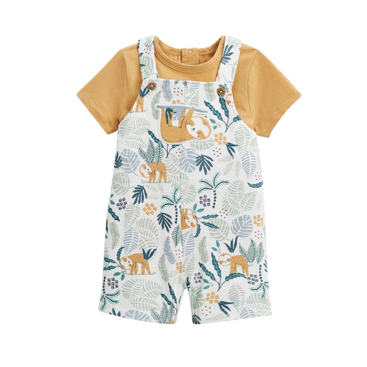 Petit Béguin Ensemble salopette bébé et t-shirt Baroudeur