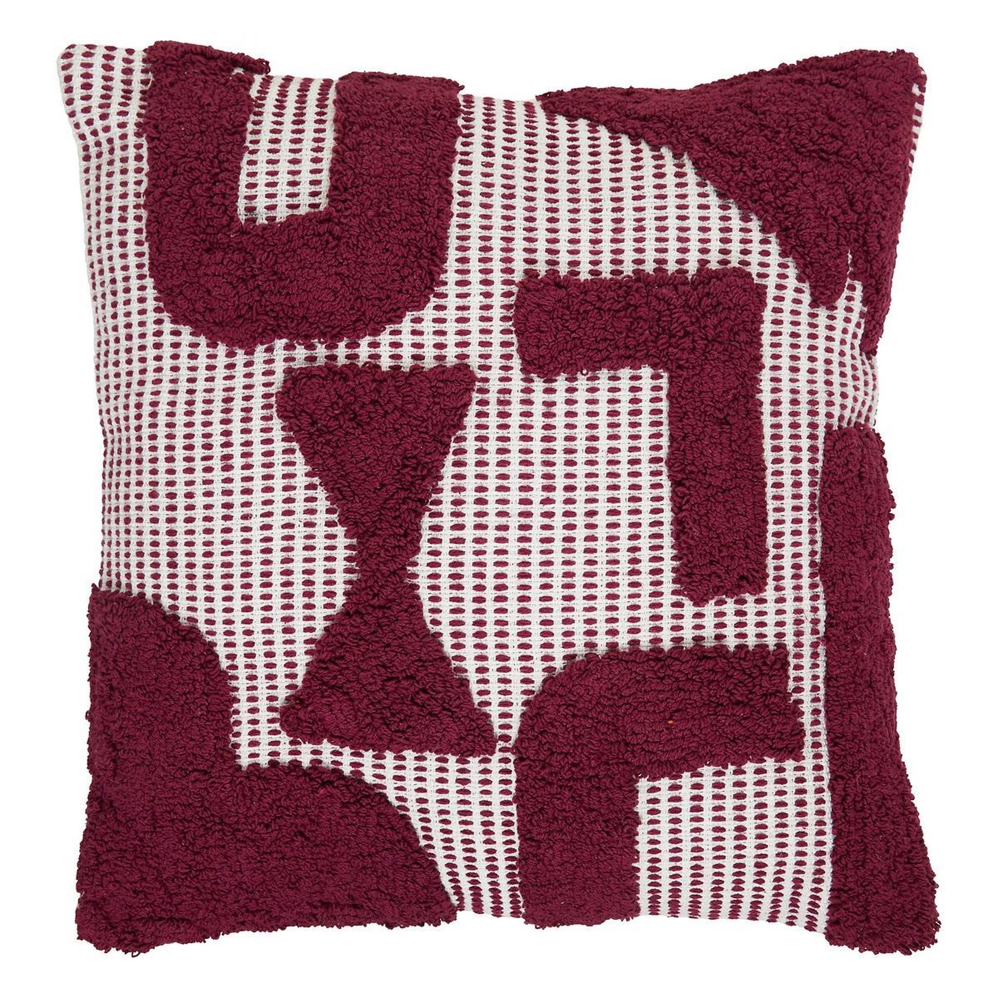 Voir la diapositive 1 : Eden Coussin en coton tufte poppy colors