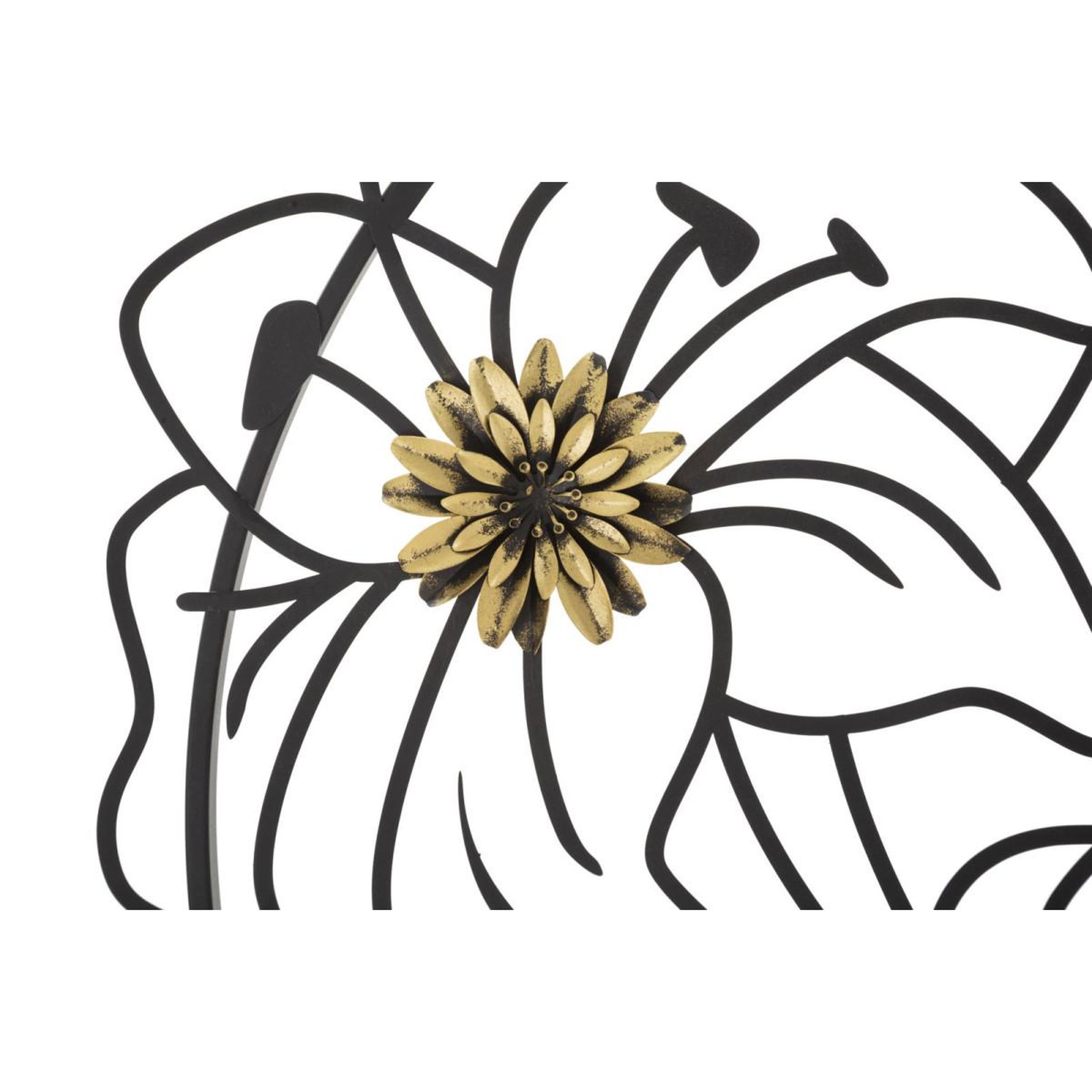 Voir la diapositive 2 : Paris Prix Décoration murale encadrée en métal  simply flotis  69cm noir