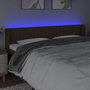 Voir la diapositive 4 : VIDAXL Tete de lit a LED Marron fonce 163x16x78/88 cm Tissu