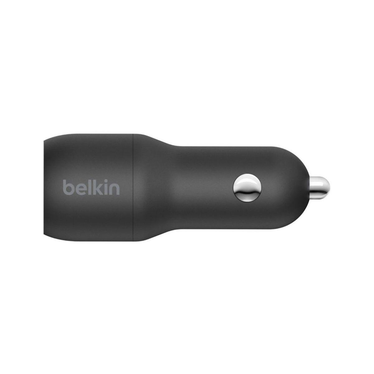 Belkin Chargeur 24W 2xUSB-A/USB-C 1m noir