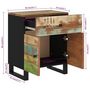 Voir la diapositive 6 : VIDAXL Table de chevet 50x33x60cm Bois de recuperation et d'ingenierie