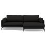 Voir la diapositive 3 : LISA DESIGN Carlos - canapé d'angle droit 4 places ultra moelleux en tissu texturé