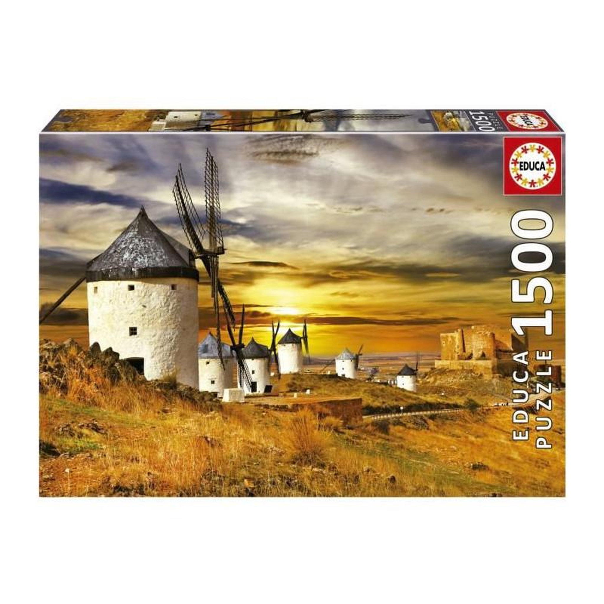 Voir la diapositive 2 : EDUCA MOULINS a VENT, CONSUEGRA - Puzzle de 1500 pieces