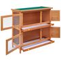 Voir la diapositive 3 : VIDAXL Clapier d'exterieur Enclos pour petits animaux 4 portes Bois