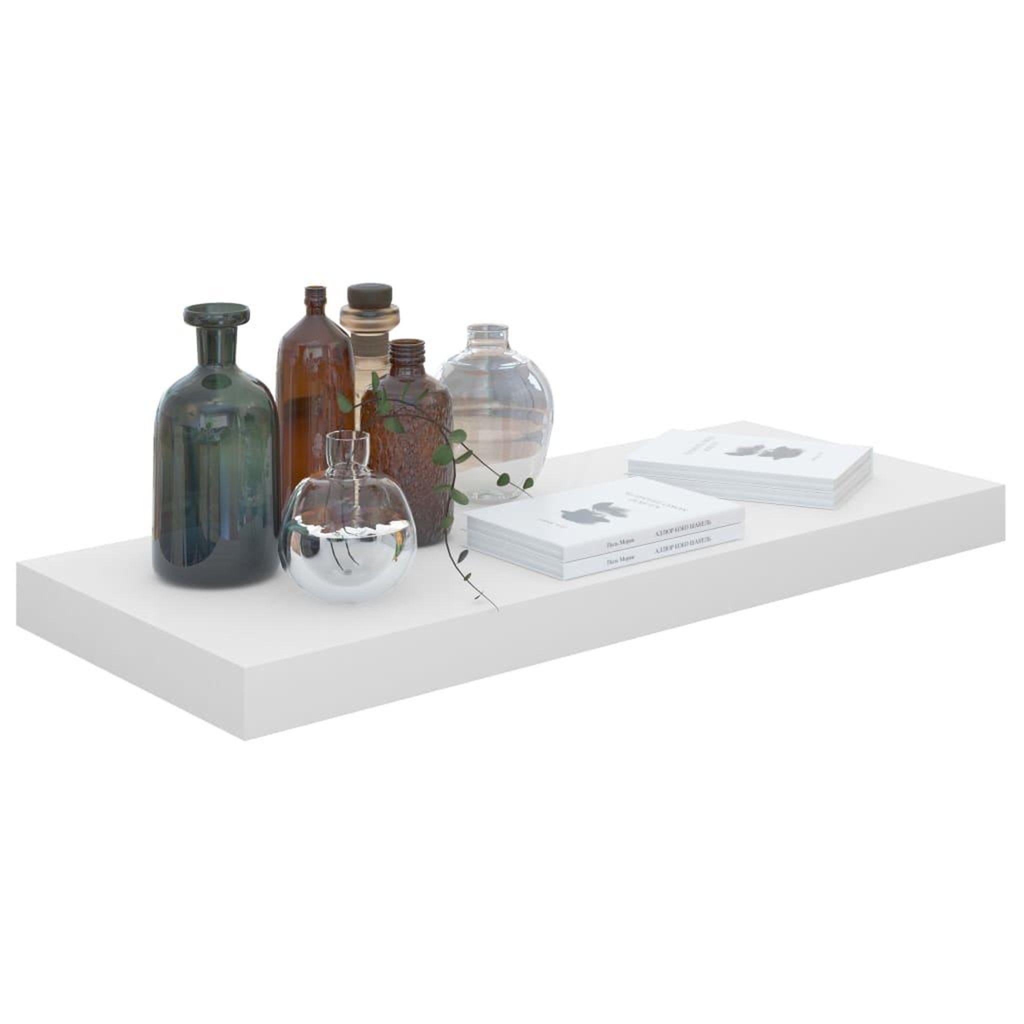 Voir la diapositive 3 : VIDAXL Etagere murale flottante Blanc brillant 60x23,5x3,8 cm MDF