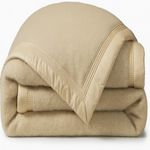 Les Ateliers du Linge Couverture 100%polyester viscose 320gsm papi. Coloris disponibles : Marron