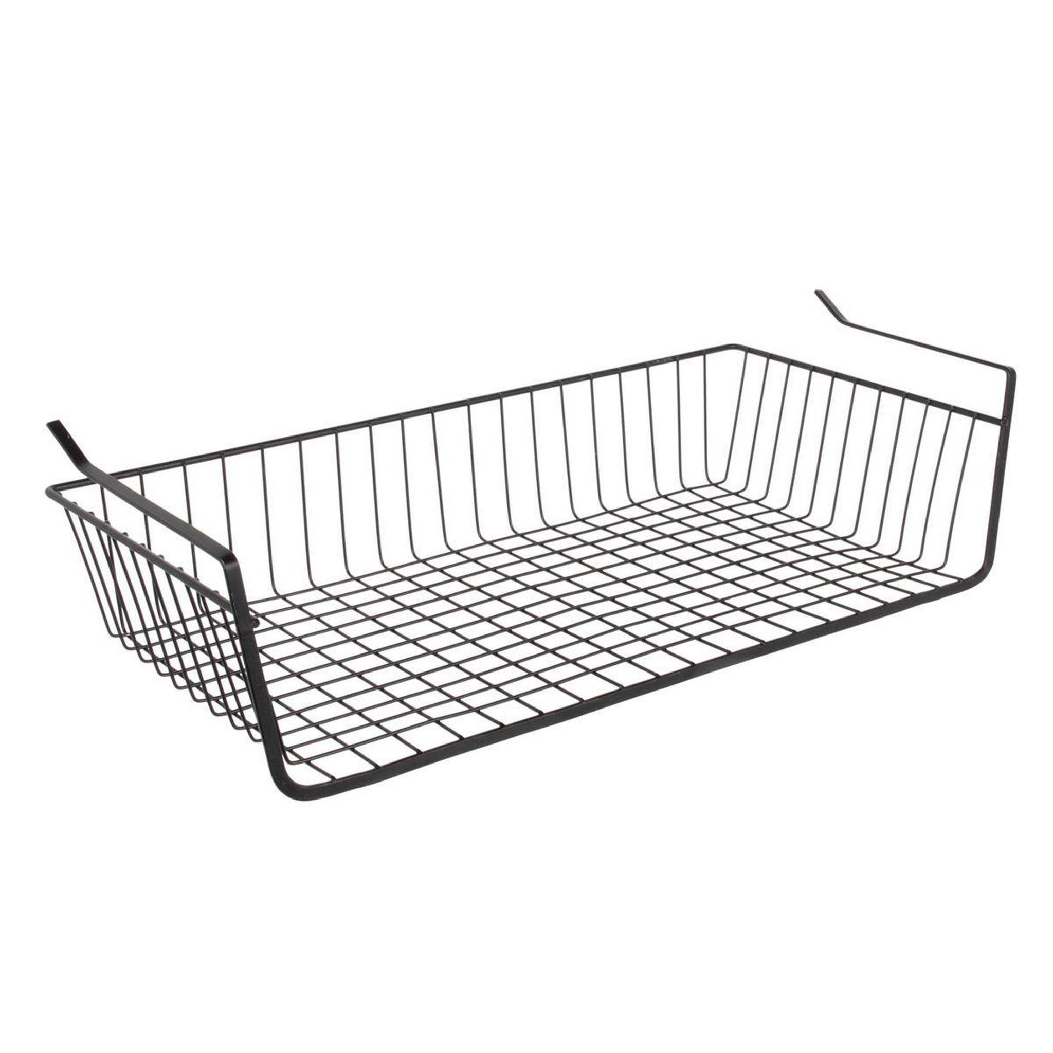 Je cherche une idee Panier de rangement suspendu  filaire  56cm noir