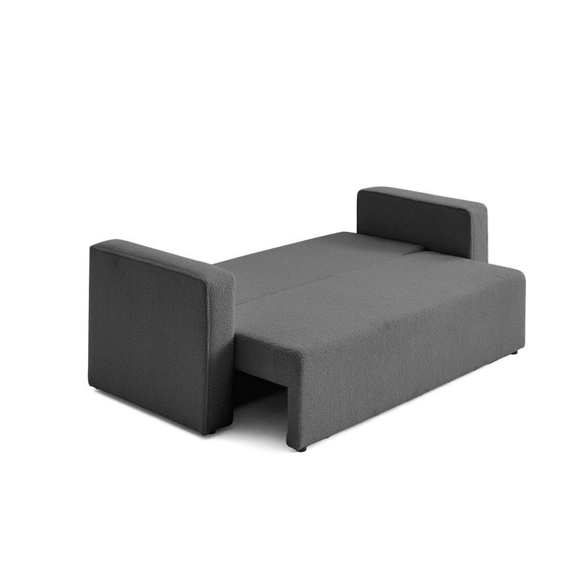 Voir la diapositive 3 : BEST MOBILIER Topaze - canapé 3 places - convertible avec coffre - en tissu bouclette