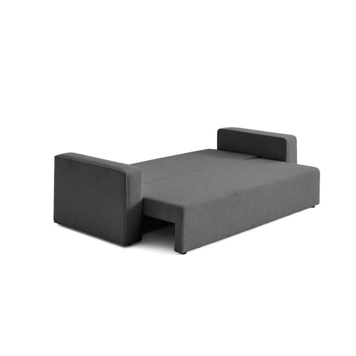 BEST MOBILIER Topaze - canapé 3 places - convertible avec coffre - en tissu bouclette