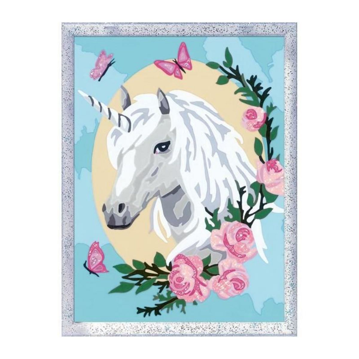 RAVENSBURGER CreArt Kids 18x24cm Licorne fleurie, des 9 ans, Kit de peinture par numéros Numéro d'Art, 25834, Ravensburger