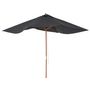 Voir la diapositive 4 : OUTSUNNY Parasol droit rectangulaire de jardin grande taille dim. 3L x 2l x 2,5H m anthracite