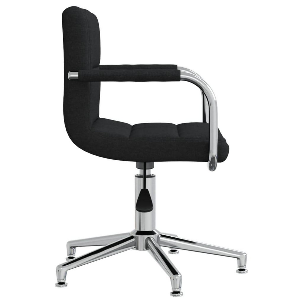 VIDAXL Chaise pivotante de bureau Noir Tissu
