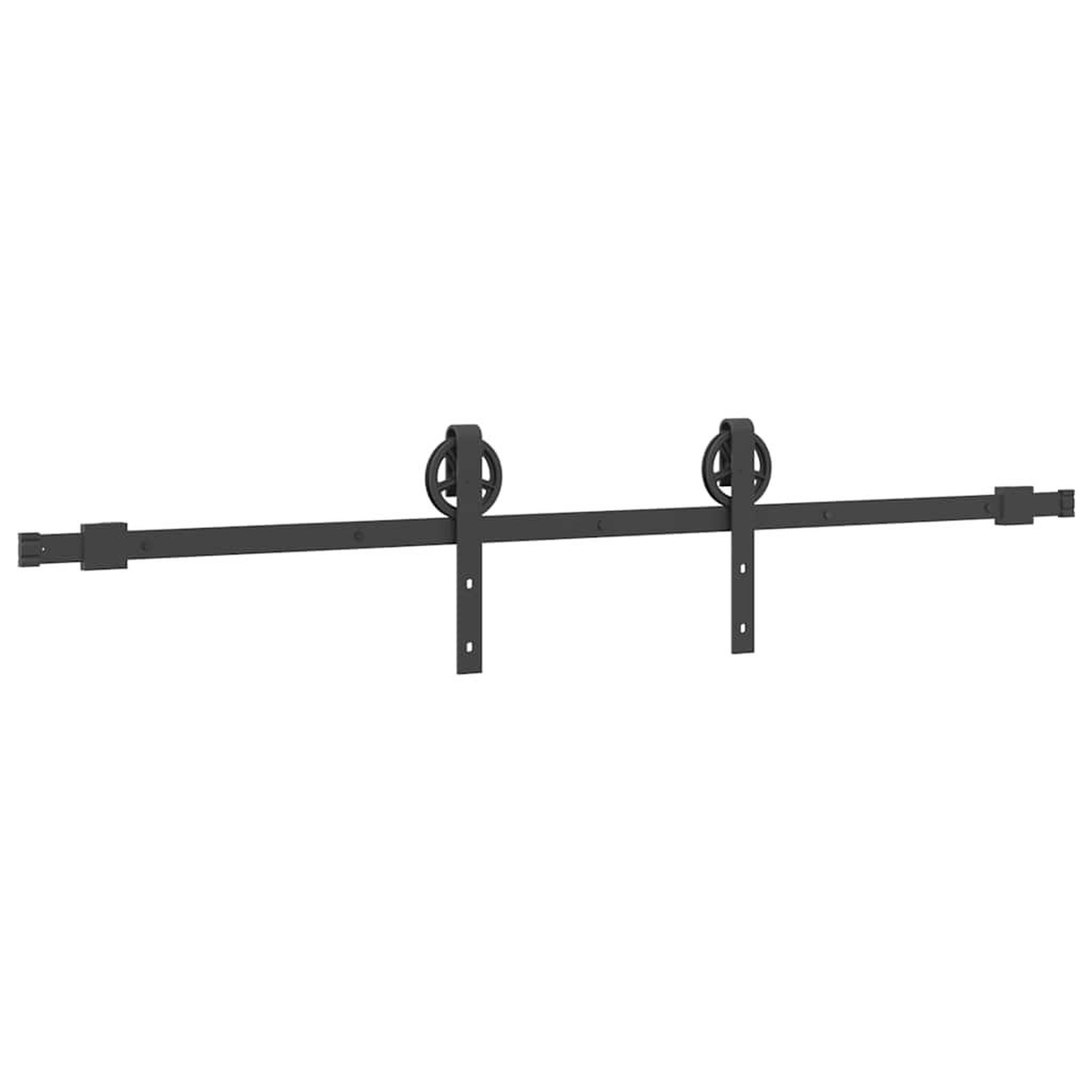 Voir la diapositive 4 : VIDAXL Kit de quincaillerie de porte coulissante 183 cm Acier Noir