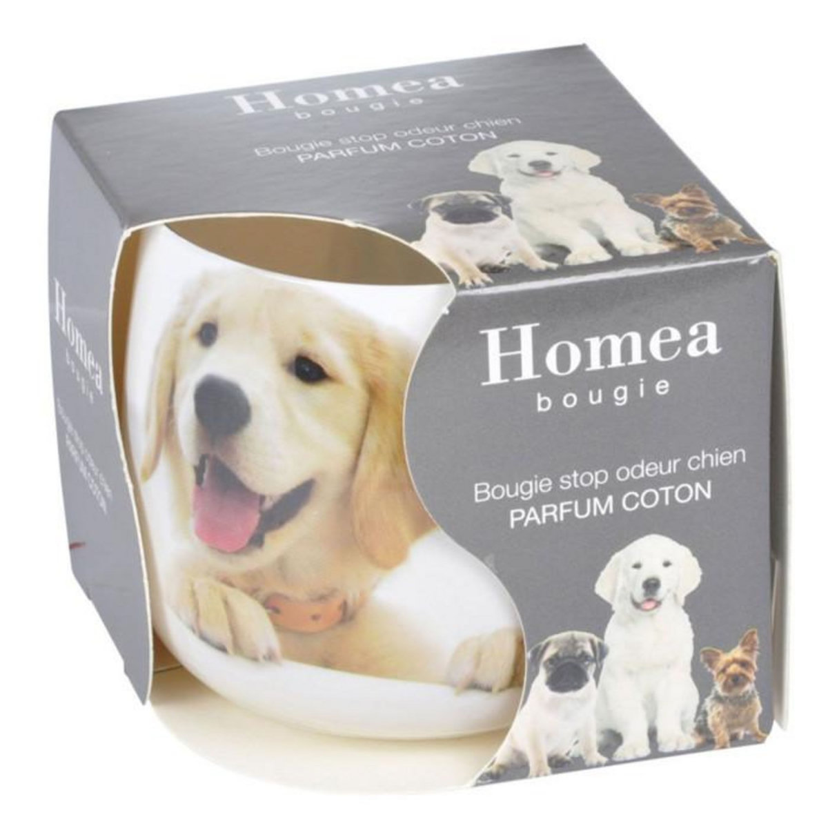 Paris Prix Bougie Anti-Odeurs  Chien  8cm Blanc