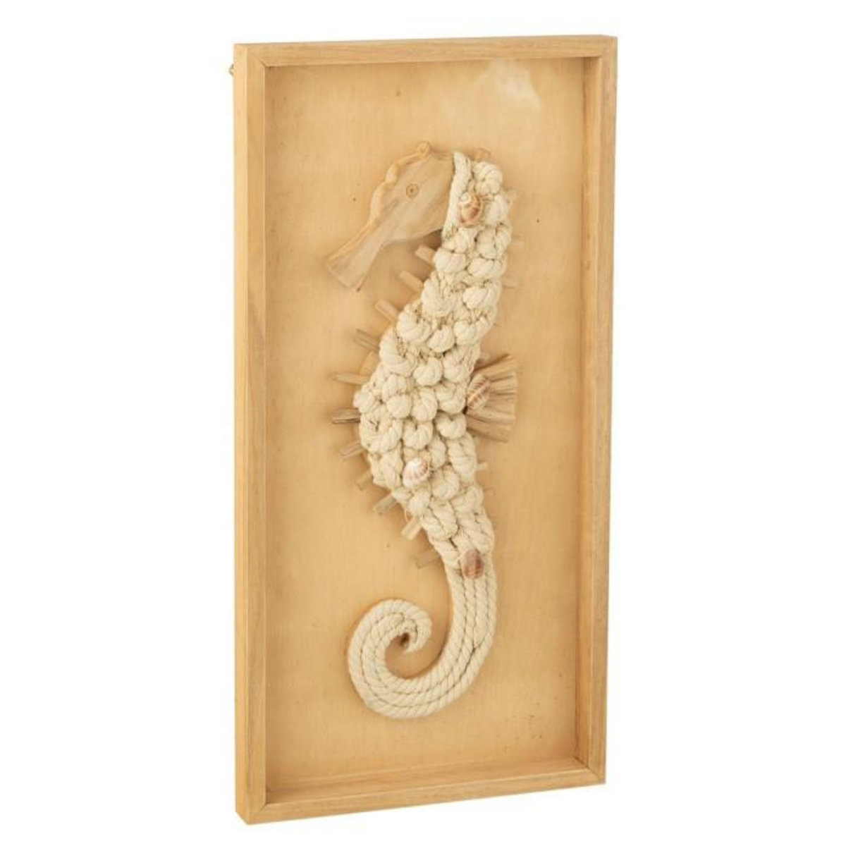 Paris Prix Décoration Murale en Bois  Hippocampe  60cm Naturel